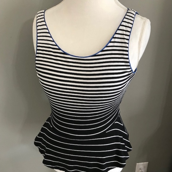 Express Tops - ⭐️Express Black, White and Blue Stripe Tank